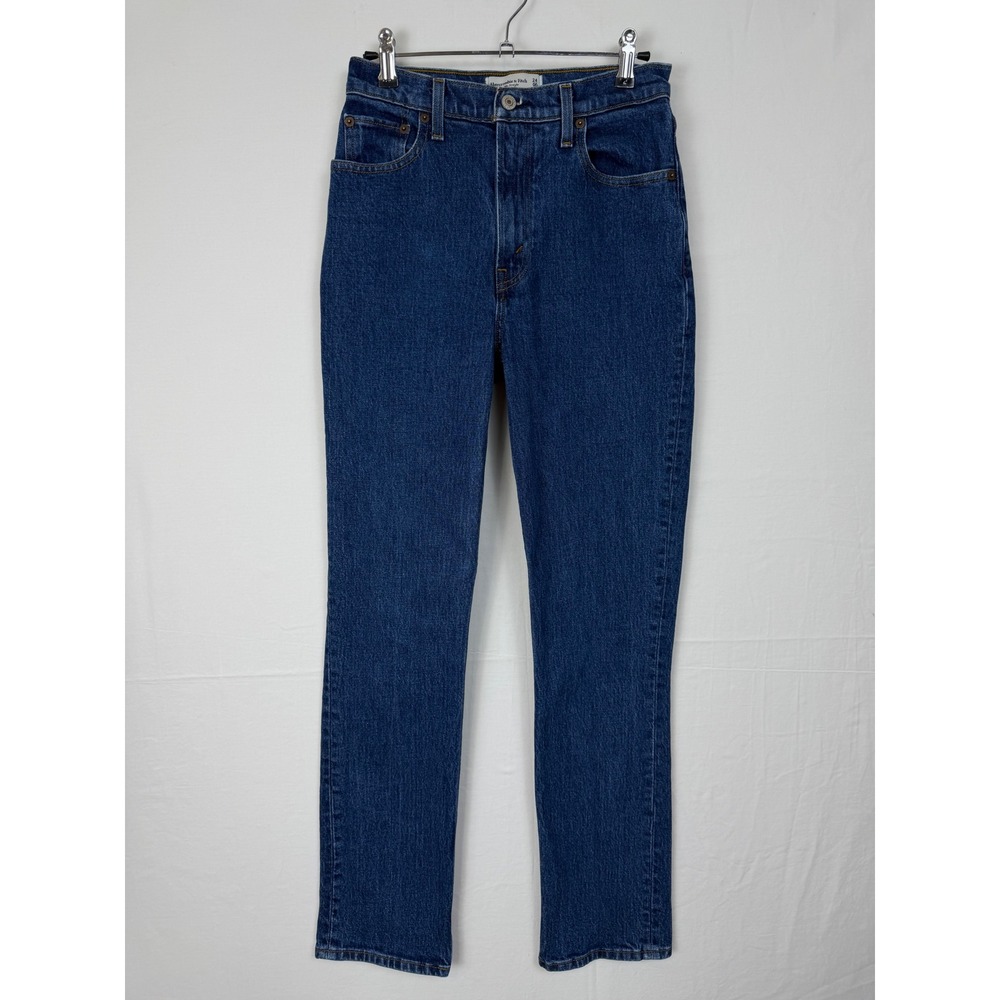 (Abercrombie & Fitch) The '90s Straight Jeans Men 24/00R Blue Ultra High Rise